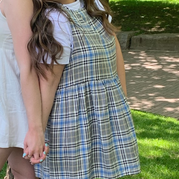 Urban Outfitters Plaid Babydoll Romper - Picture 3 of 4